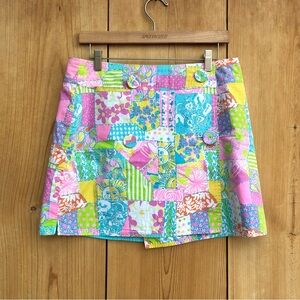 Lilly Pulitzer Patchwork Mini Skirt Sz 8